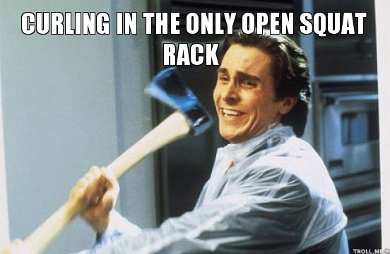 curling-in-the-only-open-squat-rack